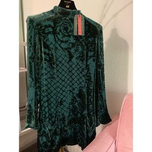 Balmain x H&M Green Velvet Dress